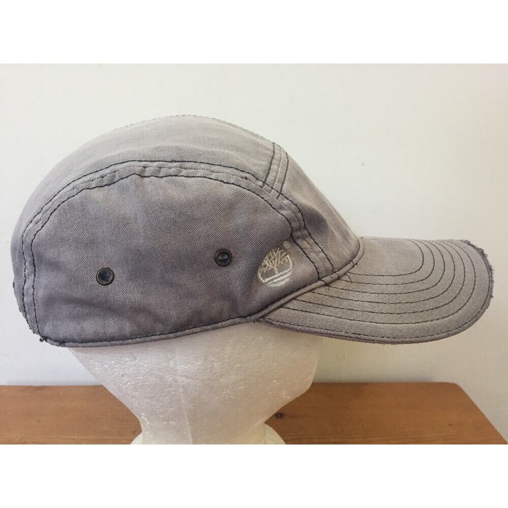 Timberland 100% Cotton Grey Khaki Adjustable Strap Back Baseball Hat Cap One Sz